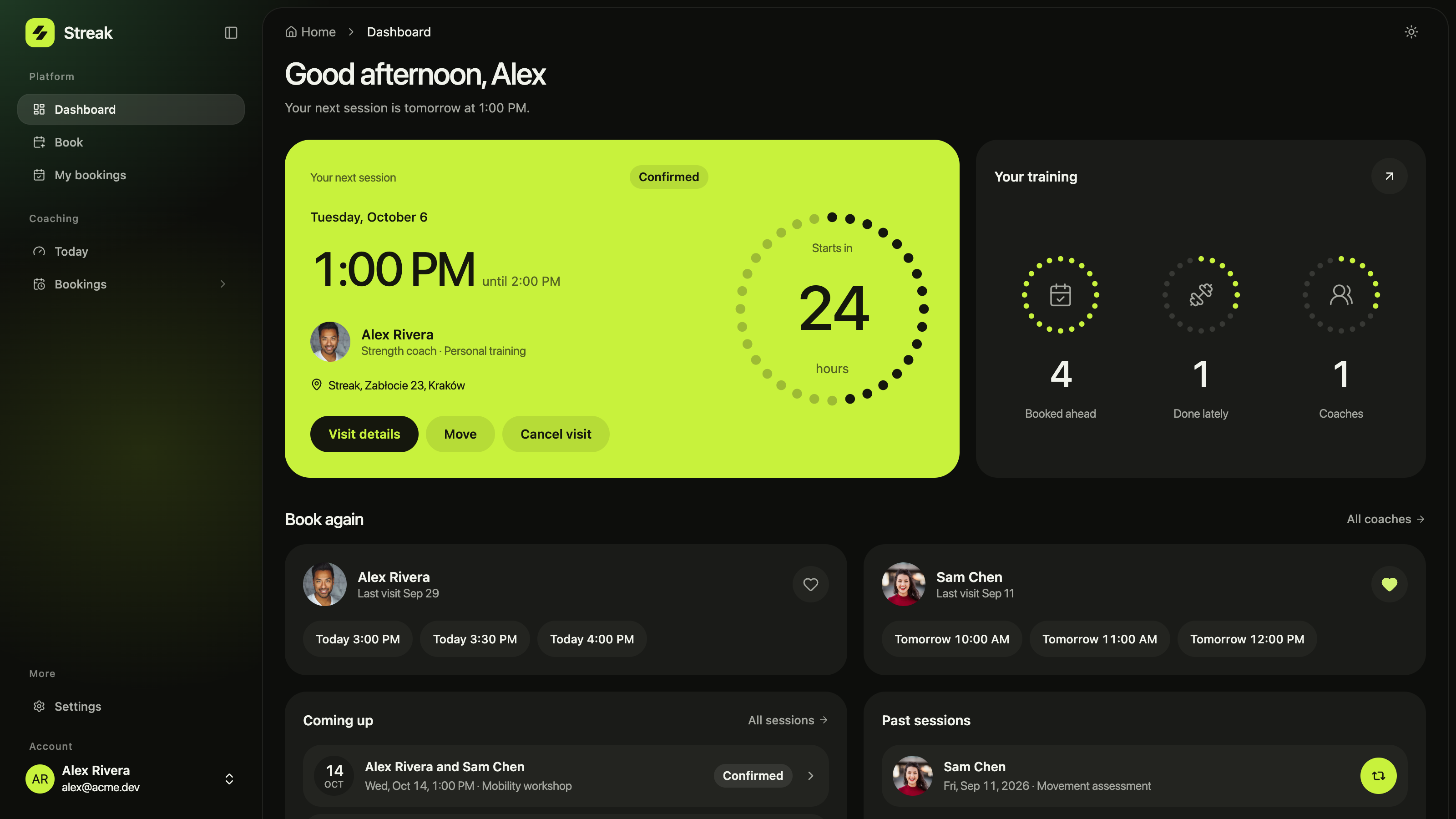 A booking app built from one sentence